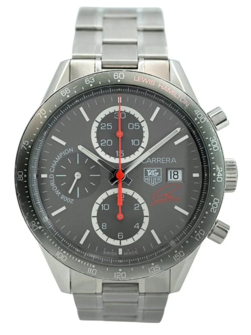 Tag Heuer 41mm Men's Carrera Limited Edition Lewis Hamilton 2500 Watch! CV201M!